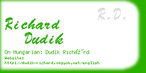 richard dudik business card